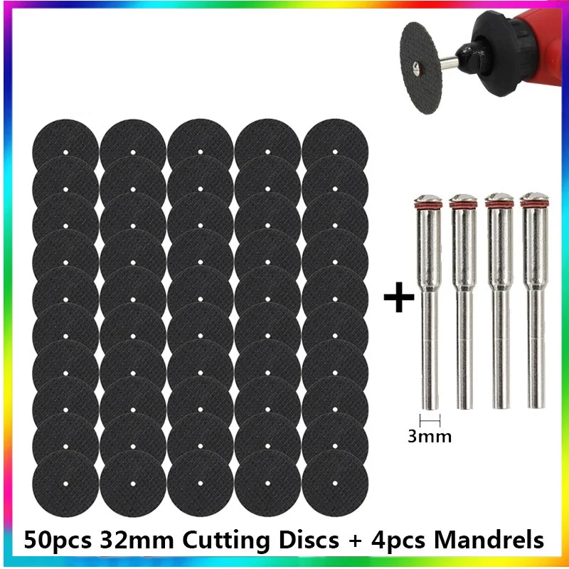 Abrasive Cutting Disc 32mm With Mandrels Grinding Wheels For Dremel Accesories Metal Cutting Rotary Tool Saw Blade