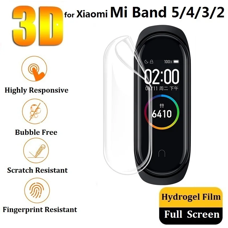 

Гидрогелевая 3d-пленка для Xiaomi Mi Band 5 4 3 2 (не стекло)