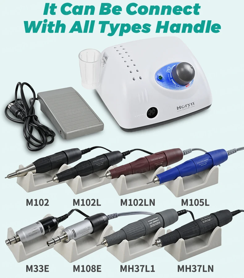 Стоматологический микромотор 35000 об/мин 65 Вт мощный 210 + Мощный 102L 35K Полировочный