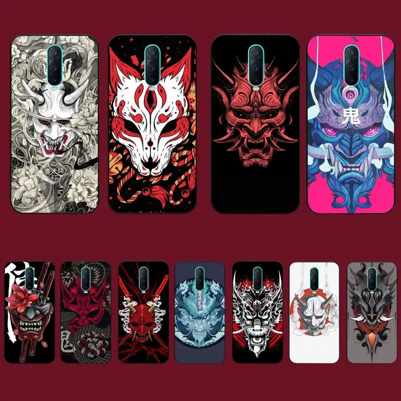 

Samurai Oni Mask Phone Case for Vivo Y91C Y11 17 19 17 67 81 Oppo A9 2020 Realme c3