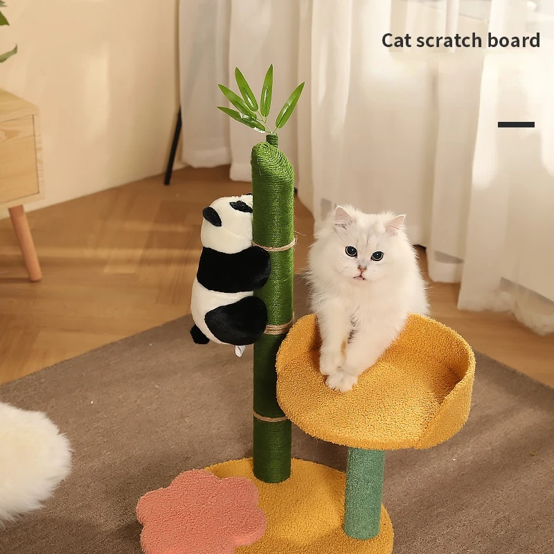 Когтеточка для кошек маленькая скалолазания панда Бамбуковая сизаль игрушка
