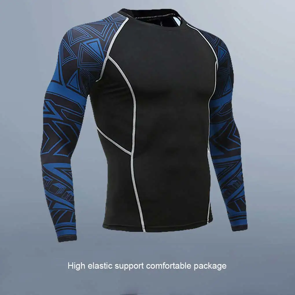 

Men Underwear Breathable Long Sleeve Fashion Top Fast Drying Sporting Clothes Accessory Exercising Football Fitness