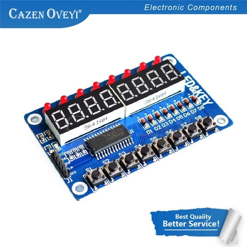 1 шт. модуль TM1638 дисплей ключа для AVR Arduino новая 8-битная цифровая фотолампа WAVGAT