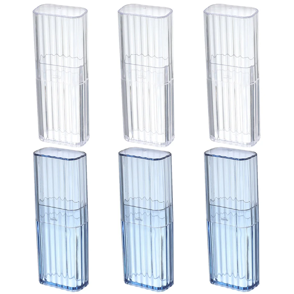

6pcs Storage Box Cotton Swab Boxes Travel Storage Boxes Outdoor Swab Cases Small Swab Holders Cotton Swab Organizers