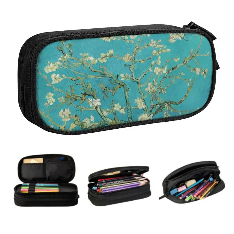 Пенал Винсент Ван Гог с цветами миндаля милые пеналы для девочек и мальчиков