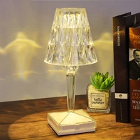 crystal table lamp rose light projector 312colors adjustable romantic diamond atmosphere light usb bedroom touch night light
