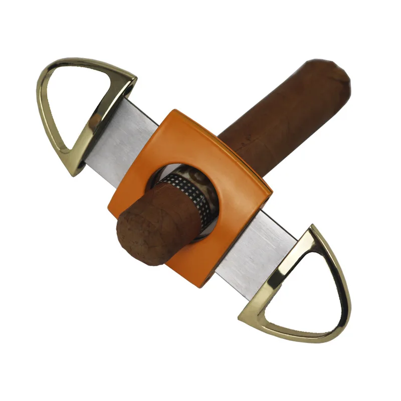 

Metal Cigar Cutter Pocket Cutters Sharp Blade Cigars Cut Portable Outdoor Luxury Cigar Accessories for Cigar
