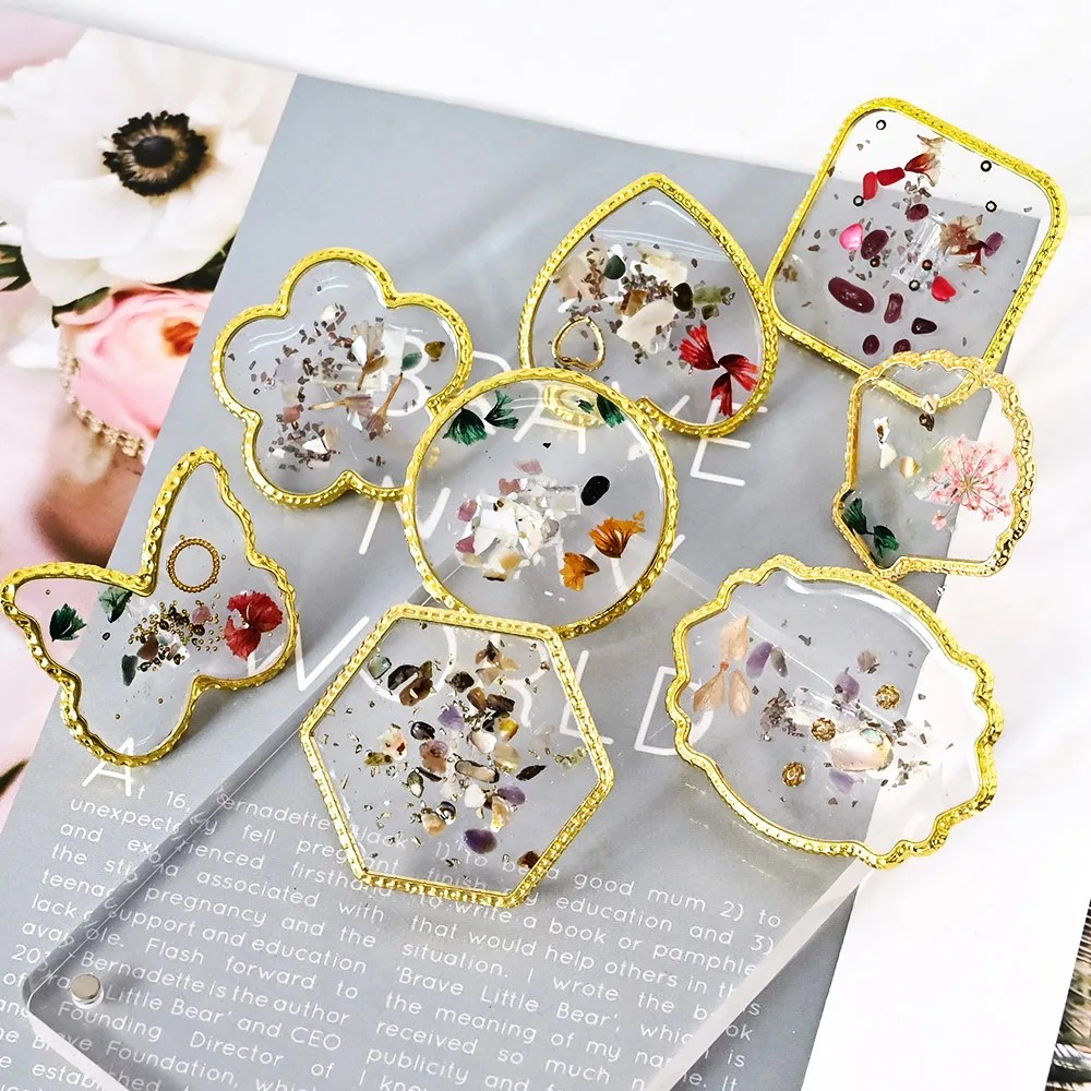 

Resin Nail Color Palette Dried Flower Leaves Inject Nail Art Palette Display Board For Nail Color Mixing Manicure Polish Tools