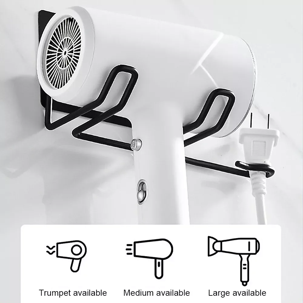 

Stainless Steel Hair Dryer Holder Wall Mounted Hair Straightener Dryer Rack Bathroom Accessories Organizer Storage Shelf Racks