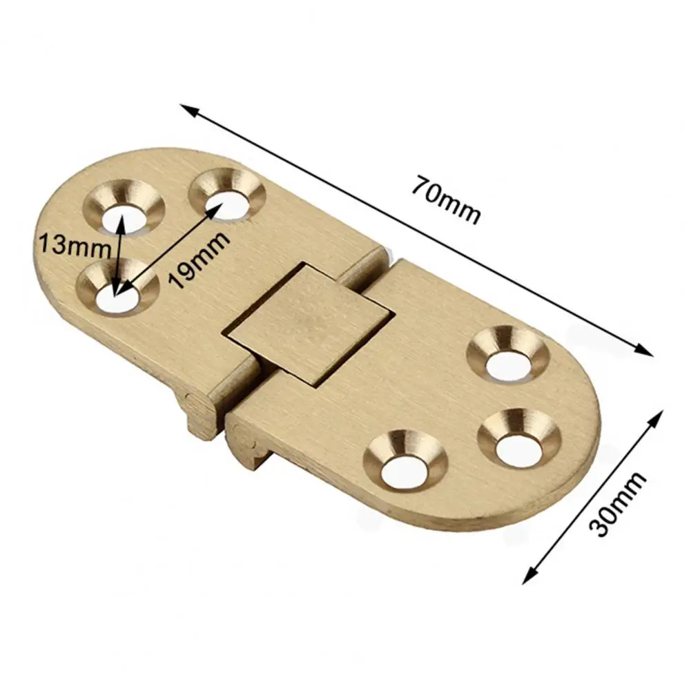 

Excellent Hinge Stable Flap Hinge Semicircle Solid Copper Brushed Finished with Screws Wide Application