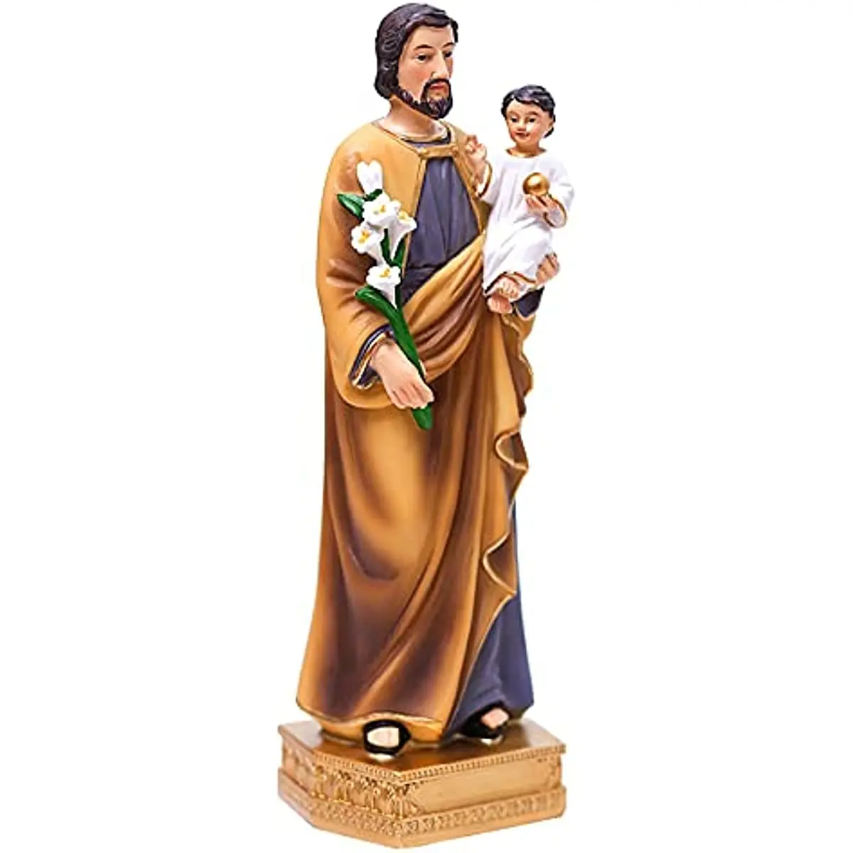 

Религиозная статуя Святого Иосифа из смолы для детей, 8 дюймов, статуэтки католика святого Иосифа, цветные, расписанные вручную, религиозные...