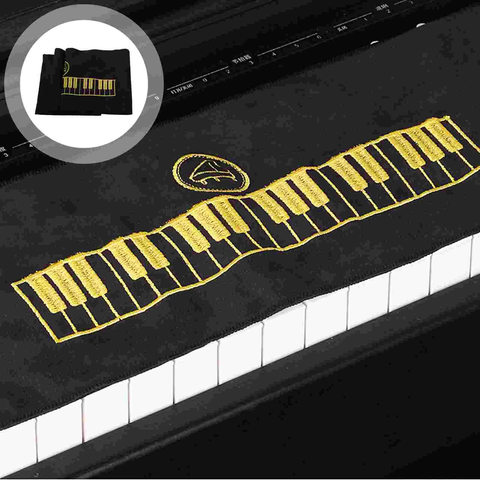 

Piano Dust Cover Foldable Keyboard Piano Stretchy Cover Anti-scratch Keyboard Covers Fluff 88-key Keyboard Protector