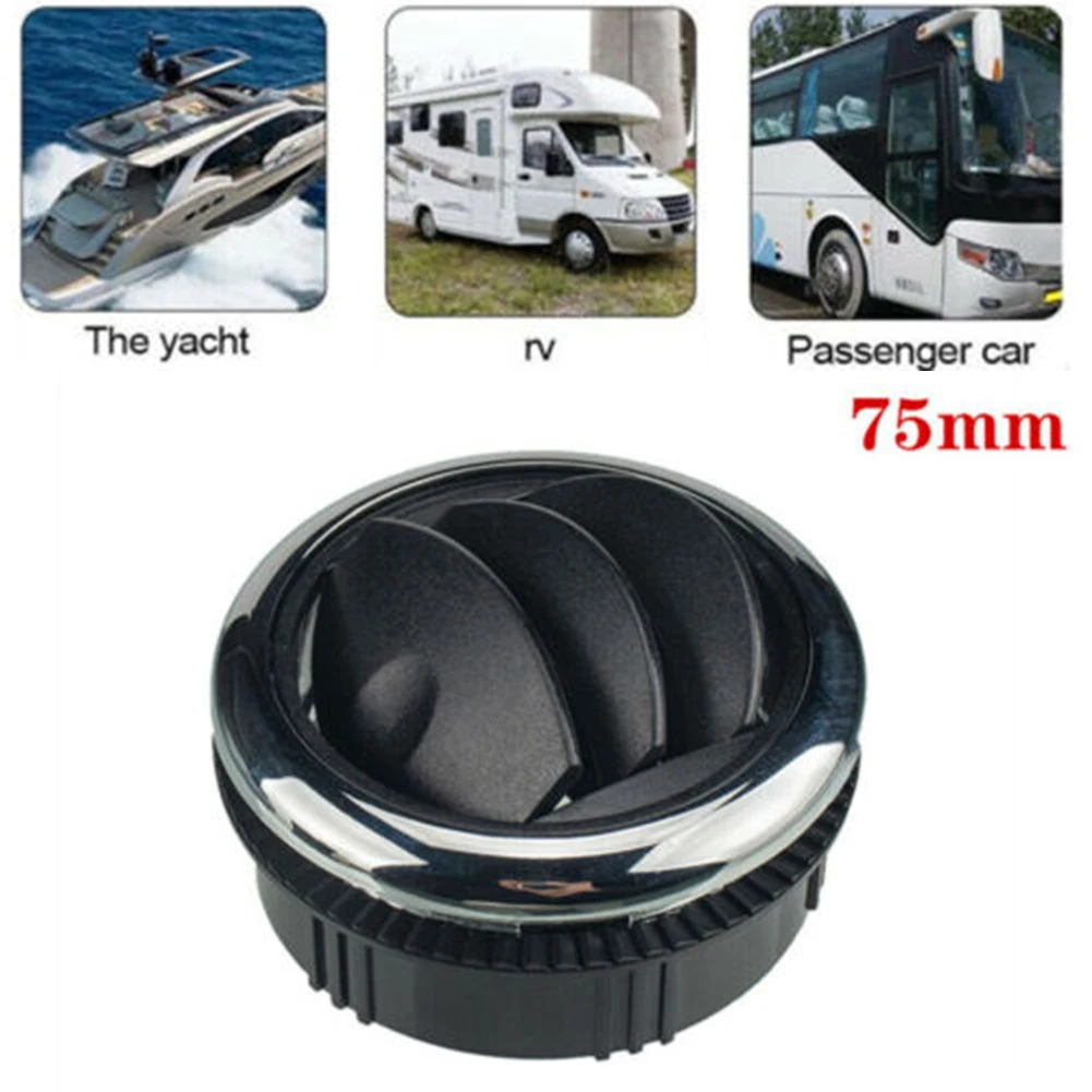 

Interior Trim Vent Air Outlet Rotating Round 1 Pcs ABS Auto Accessories Black