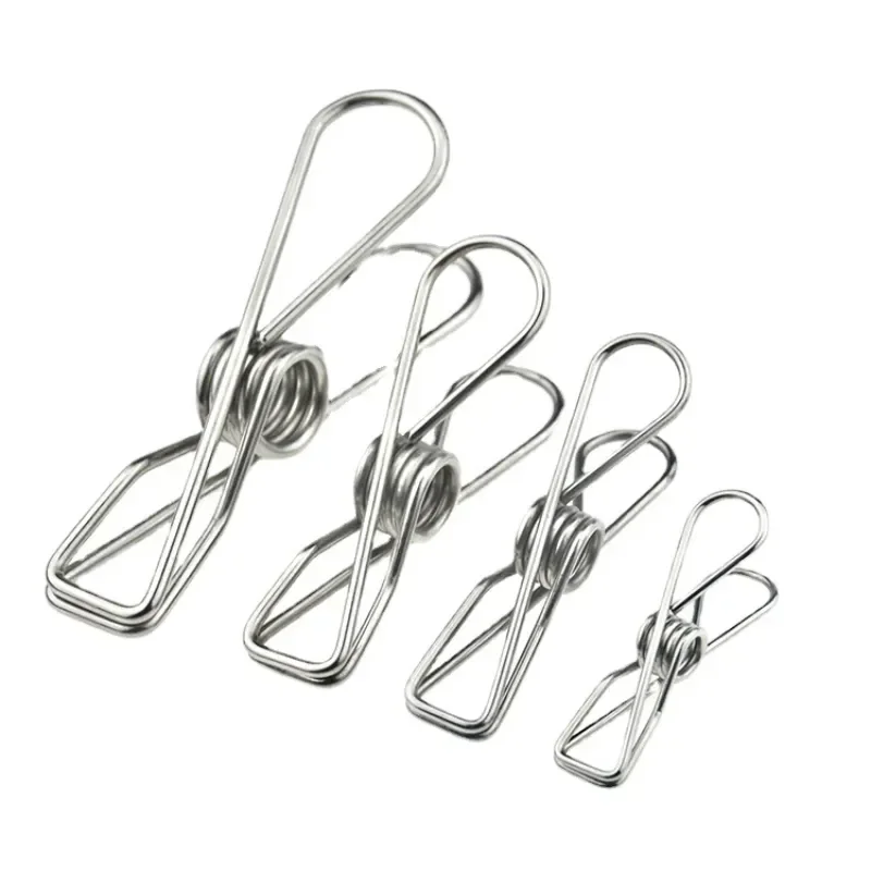 

Stainless Clothes Sealing for Pins Clothespin 6cm/6.5cm Clothing Clips Clip Steel Clamps Household Hangers Holders Pegs Clips