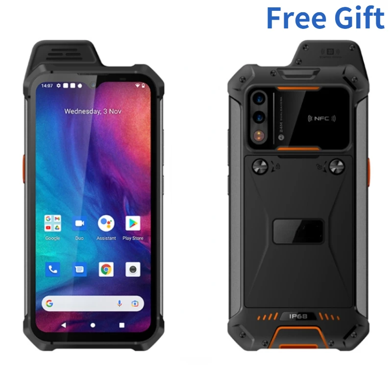 2023 Rugged Android Phone PoC Walkie Talkie Zello Radio PTT Button 4G LTE Network GSM IP68 Waterproof SOS 6.3 inch 100KM GPS