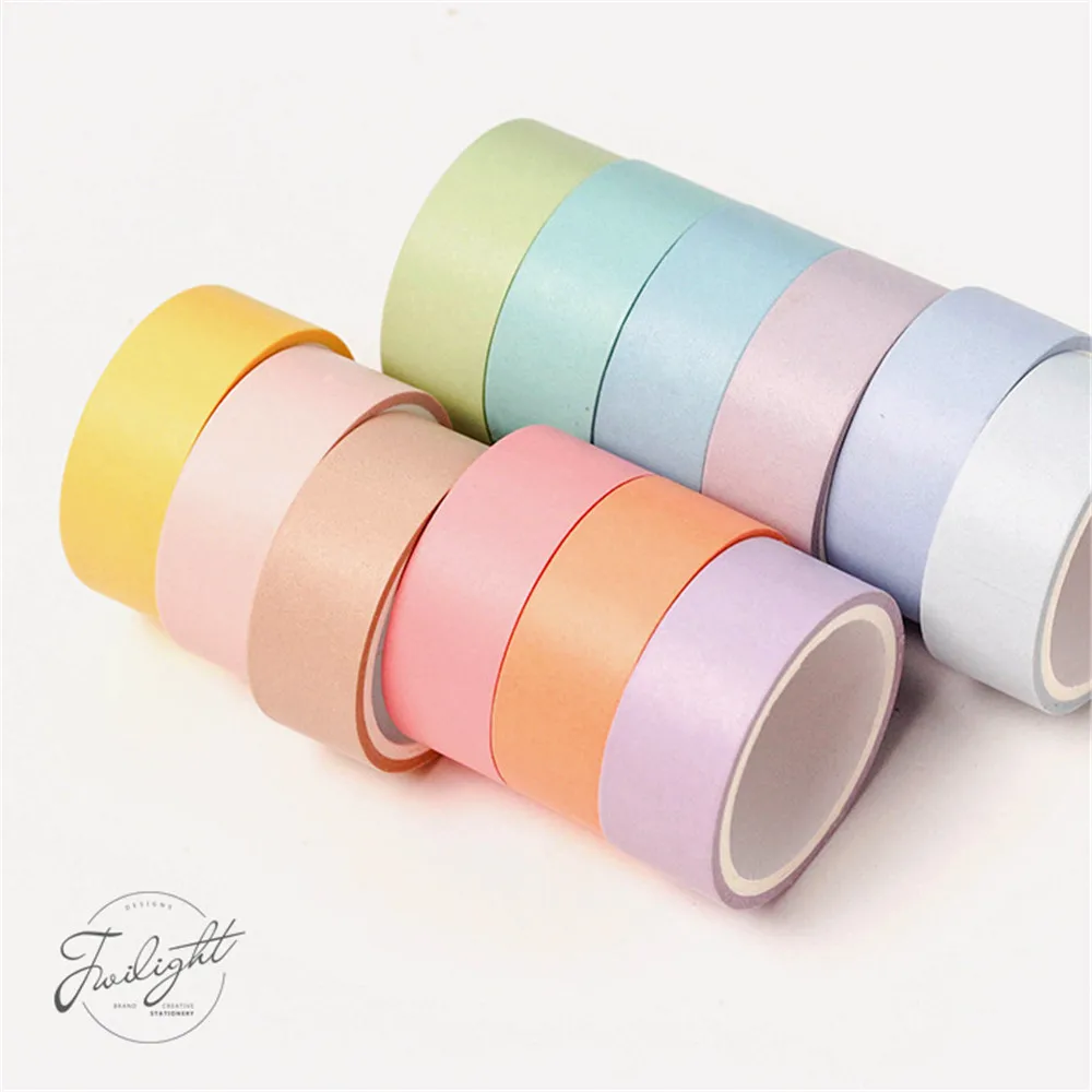 

12pcs Cute Washi Tape Adhesive Tape Kawaii Stationery Masking Tapes DIY Album Diary Scrapbooking Decorative Label Sticker Supply