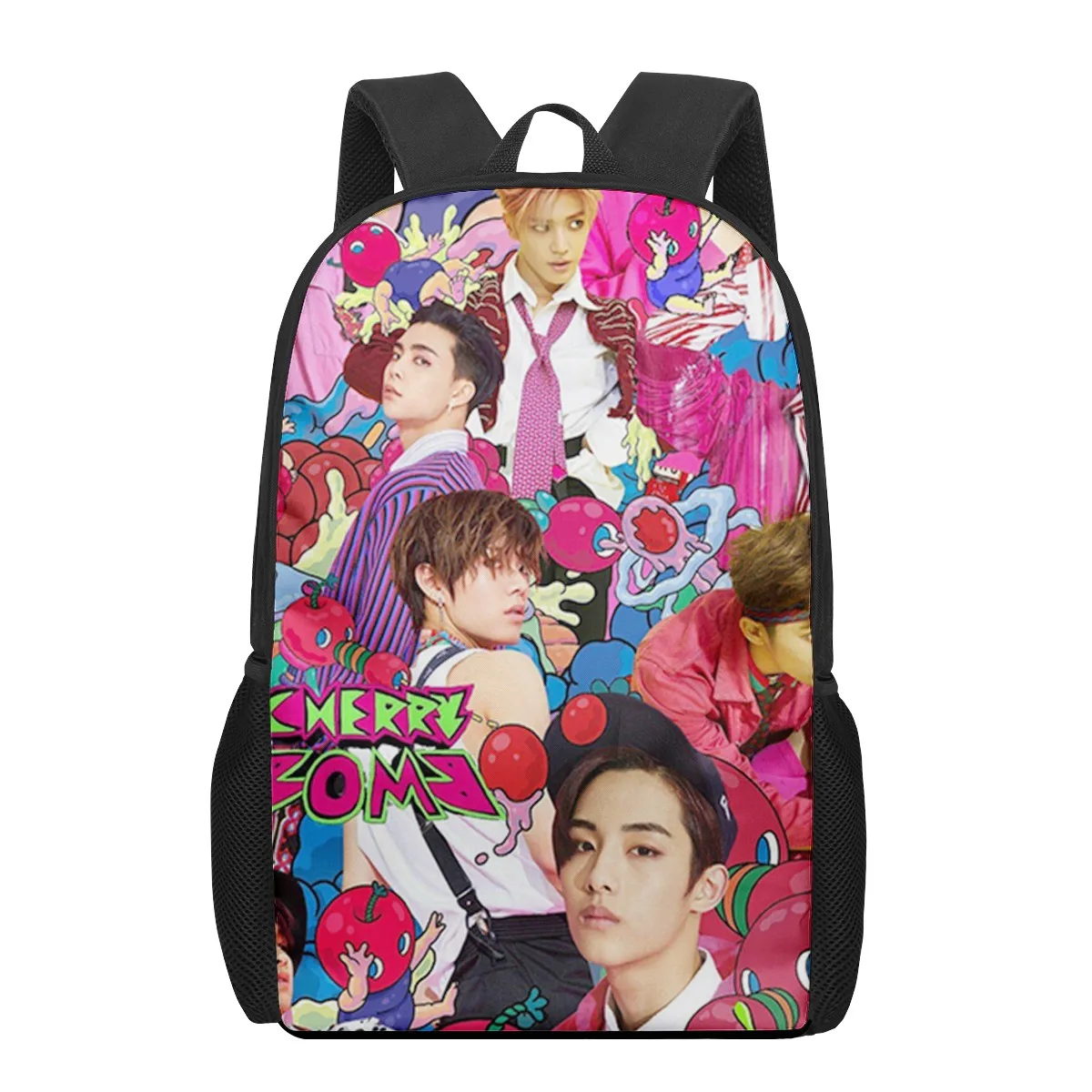 Kpop NCT 127 Neo Zone 3D Print School Backpack for Boys Girls Teenager Kids Book Bag Casual Shoulder Bags 16Inch Satchel Mochila