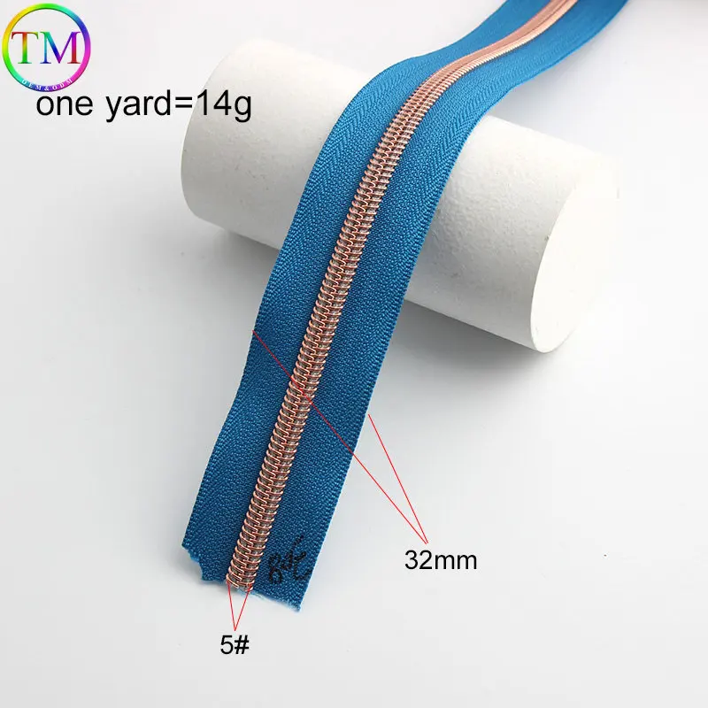 Rose gold Fashion Metal Starry Sky Zippers Nylon Printed Rainbow Zipper Diy Bags Purse Craft Sewing Supplies Accessories