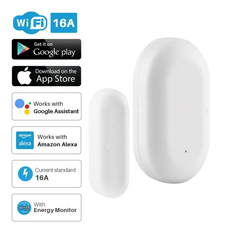 

Tuya ZigBee Smart Door And Window Sensor Real-time App Remote Monitoring Door Detector Smart Home Security System Sensor Alarm