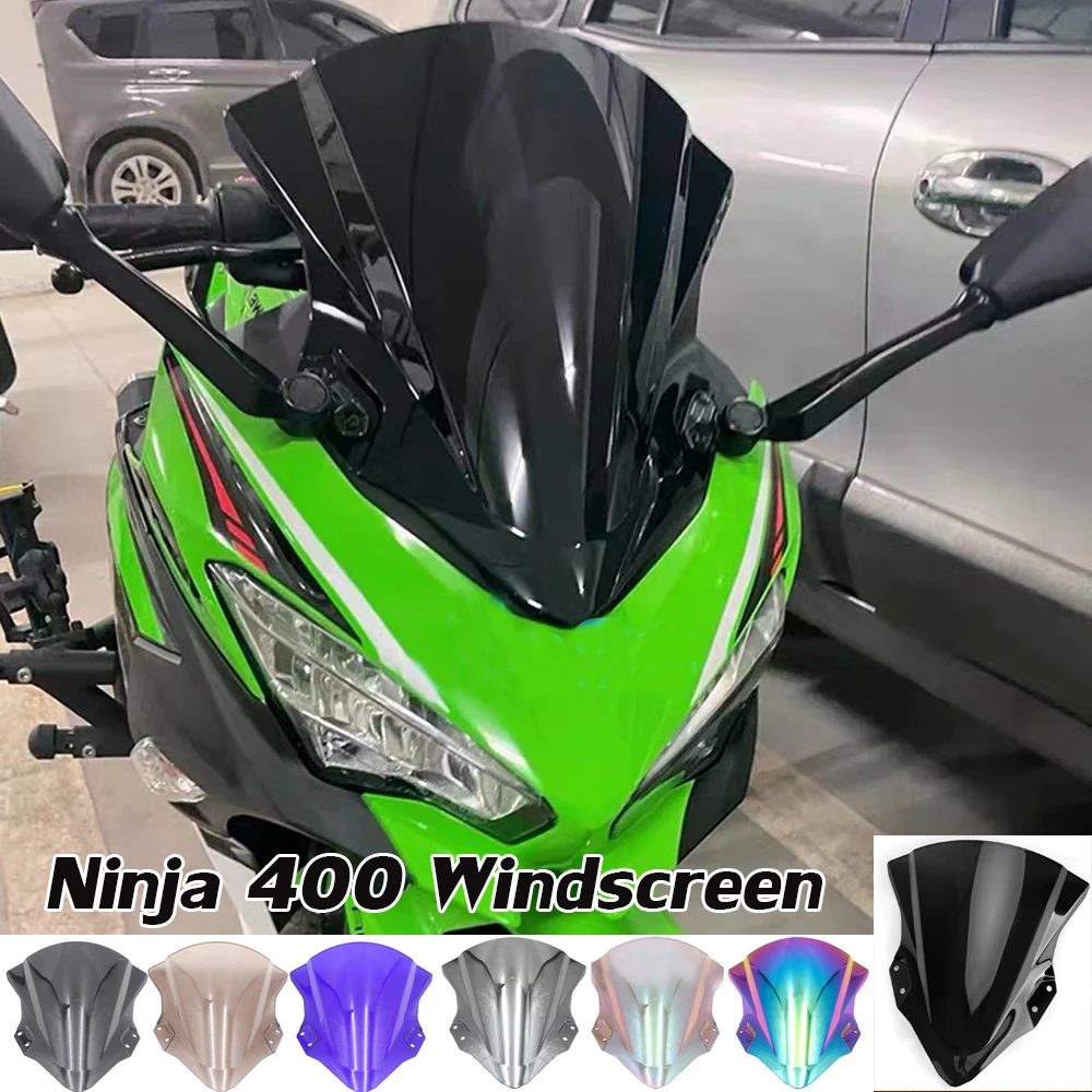 

Ветровой экран для Kawasaki Ninja 400, ветрозащитный экран для мотоцикла, ветровое стекло, обтекатель для NINJA 250 EX400 Ninja400 18 2019 2020 2021 2022 2023, серый