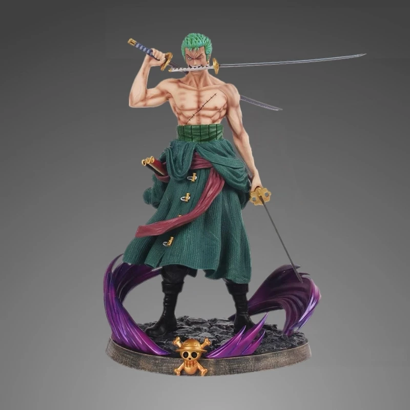 

One Piece Figure Big Anime Bandai Toy Head Interchangeable Dream Model Zorro 26cm Original Box Statue Pvc Japan Action Huge Toys