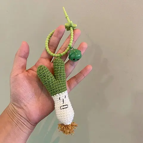 Креативные вязаные крючком брелоки с забавным выражением искусственных овощей ручная работа милые брелоки