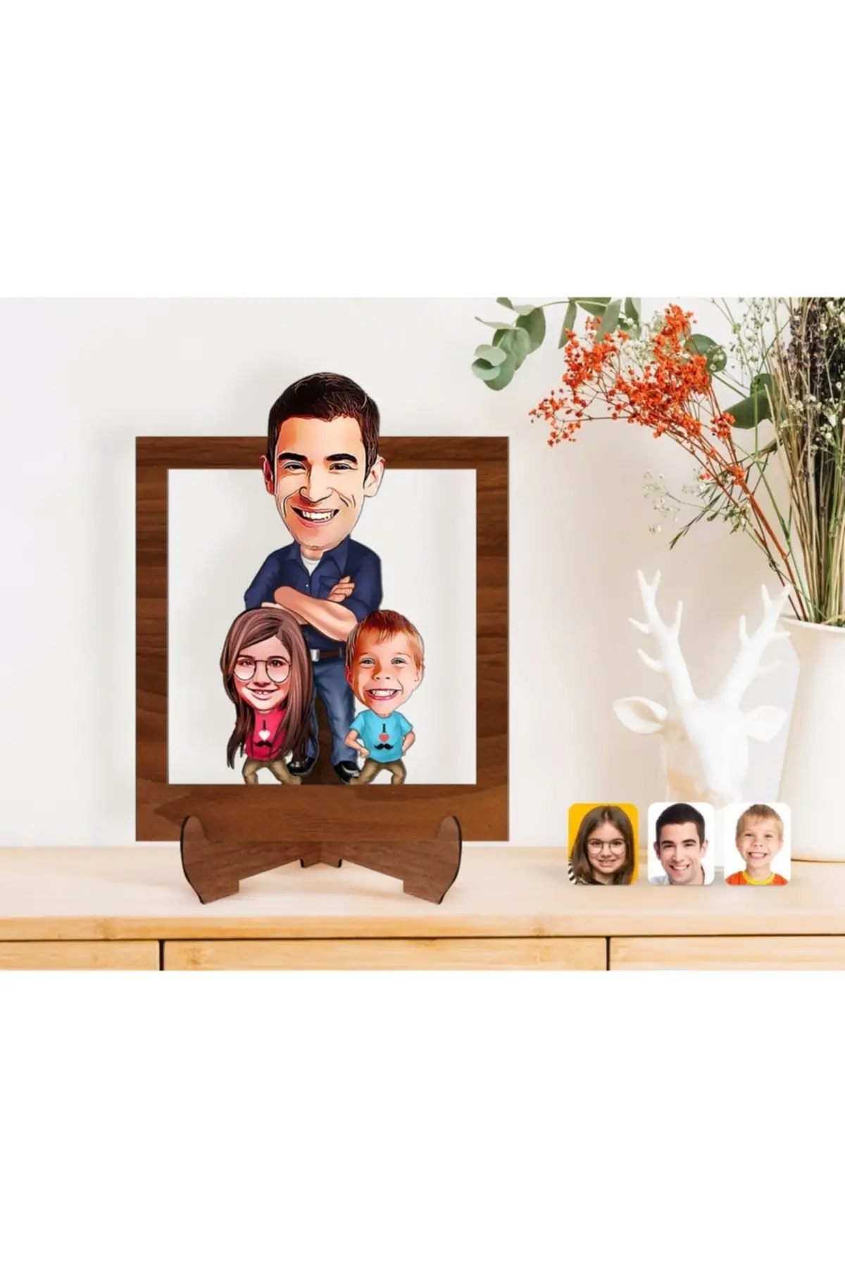

Personalized Female Doctor 3d Trinket with Cartoon Wooden Stand-1