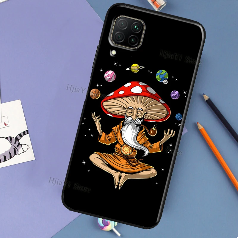 Чехол психоделический магический гриб для Huawei P60 P40 P20 P30 Pro Nova 5T 9 P Smart Honor X8 X9a 50 70 Magic