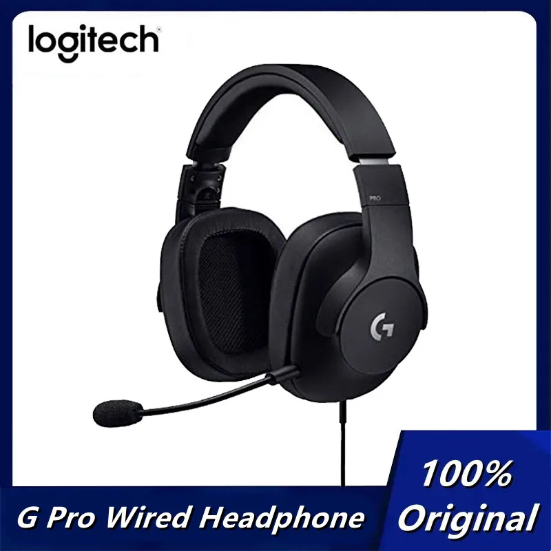 

Оригинальная игровая гарнитура Logitech G Pro с микрофоном, проводные Игровые наушники, стереонаушники 7,1 с объемным звуком для компьютера