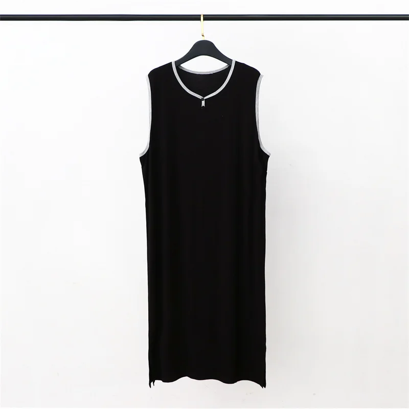 Autumn Nightgown For Women Nightdress Women's Cotton O-Neck  Sleeveless Comfortable Casual Button Nightwear Fashion Plus Size