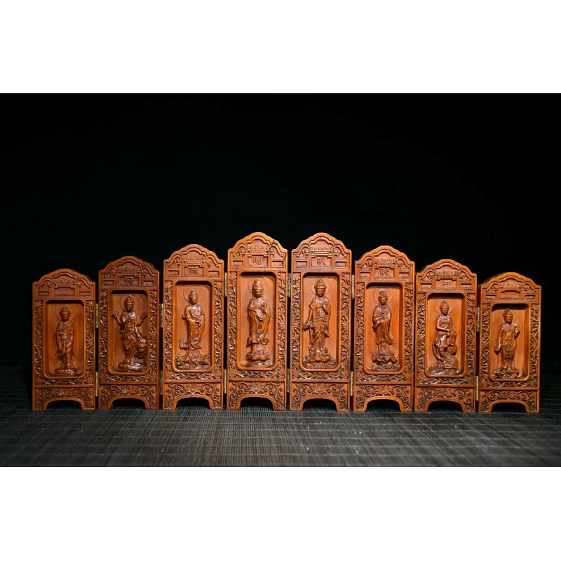 

Изысканный китайский экран Kwan-Yin будды ручной работы из натурального бокса