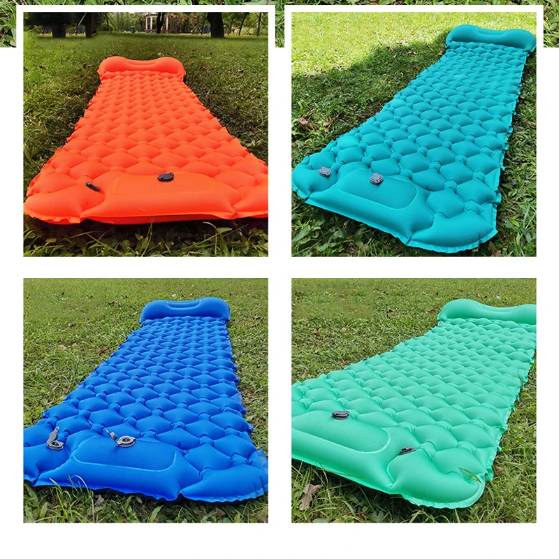 

Надувная подушка с мешком для хранения, износостойкий коврик для кемпинга, влагостойкий дышащий коврик для сна со встроенным насосом