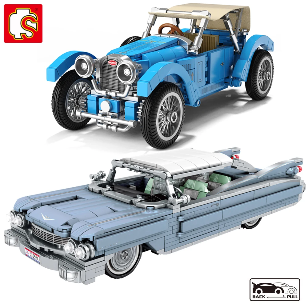SEMBO US City Speed Champions гонки Cadillac Aldorado Ретро Классическая Машина Модель Автомобиля