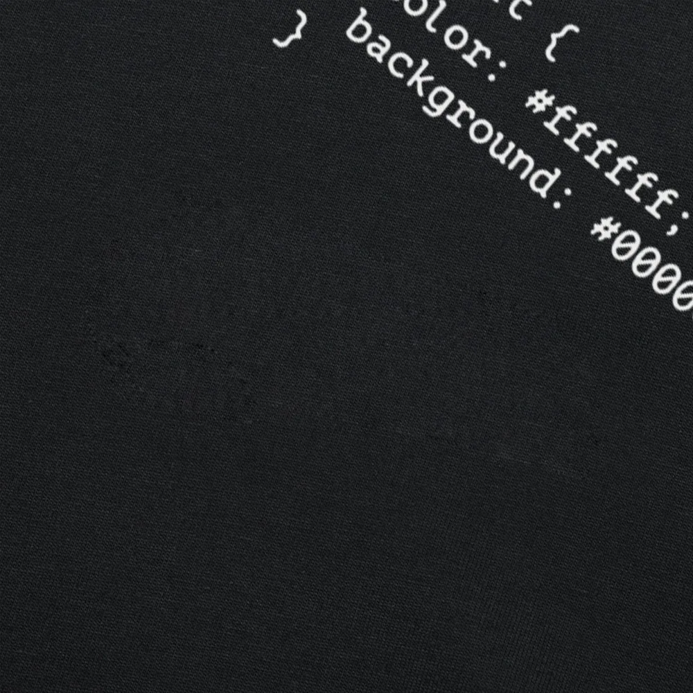 Хлопковая футболка унисекс HTML CSS шутка черная рубашка разработчик программист