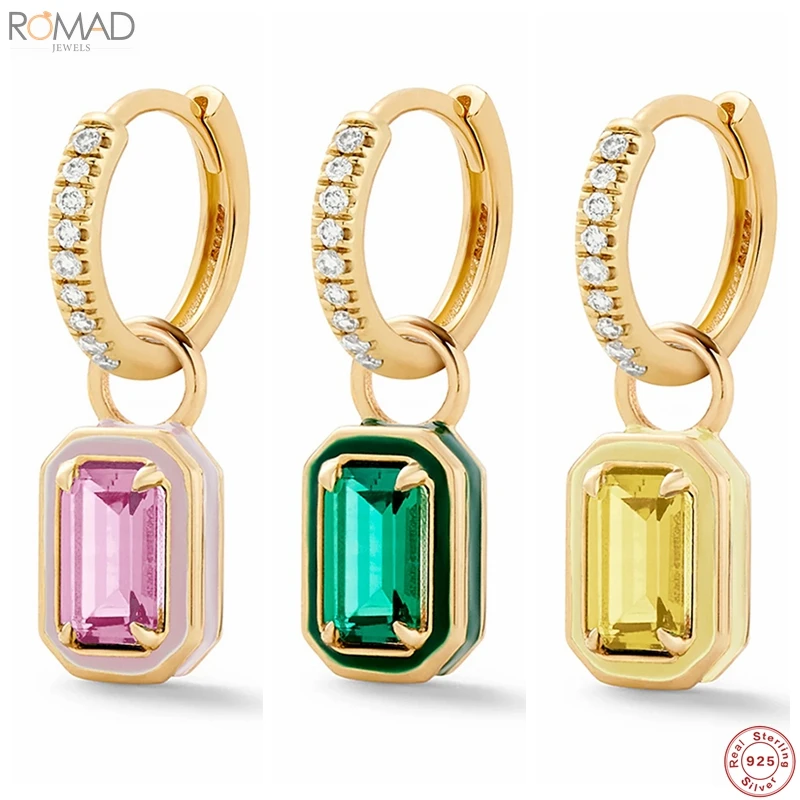 

Серьги-кольца женские из серебра 925 пробы с фианитами, 1 шт.