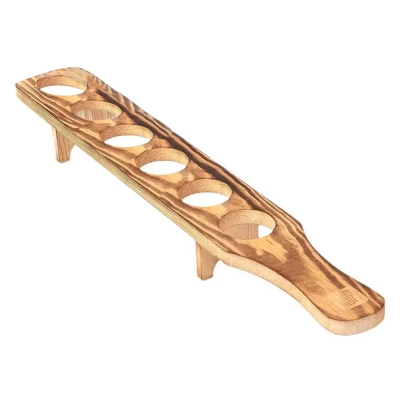 ГОРЯЧАЯ ПРОДАЖА Подставка для бокалов вина Деревянный поднос напитков с