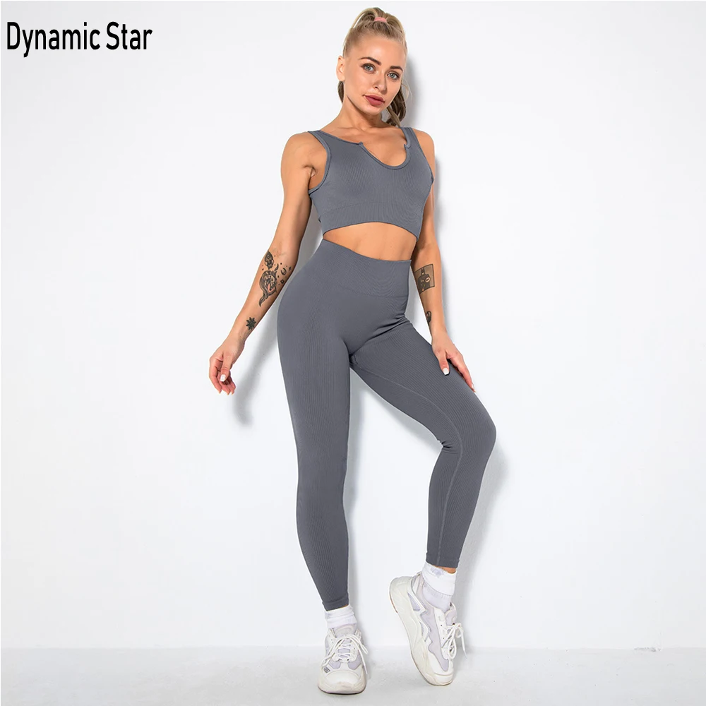

Seamless Yoga Sets Women Gym Clothing Set Sports Suit Women 2 Piece Set Yoga Leggings Sport Bra Fitness Pants Women's Sportswear