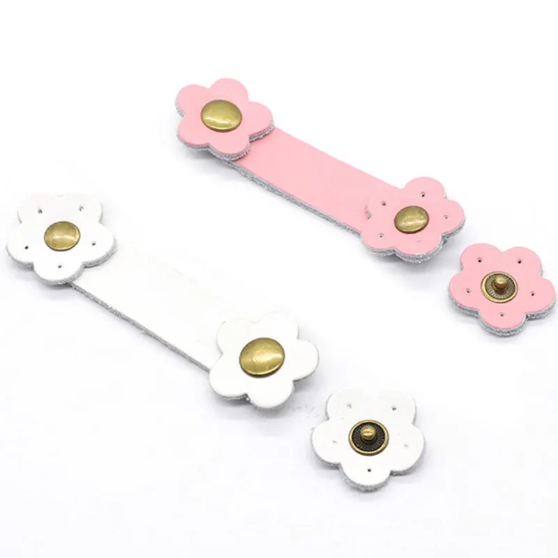 

Women Handmade DIY Handbag Fastener Double Flower Bag Magnetic Buttons Genuine Leather DIY Handbag Fastener Accessories