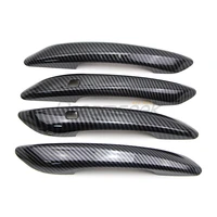 for hyundai elantra cn7 2021 2022 2023 door handle cover carbon fiber style with 2 smart smart keyhole abs plastic