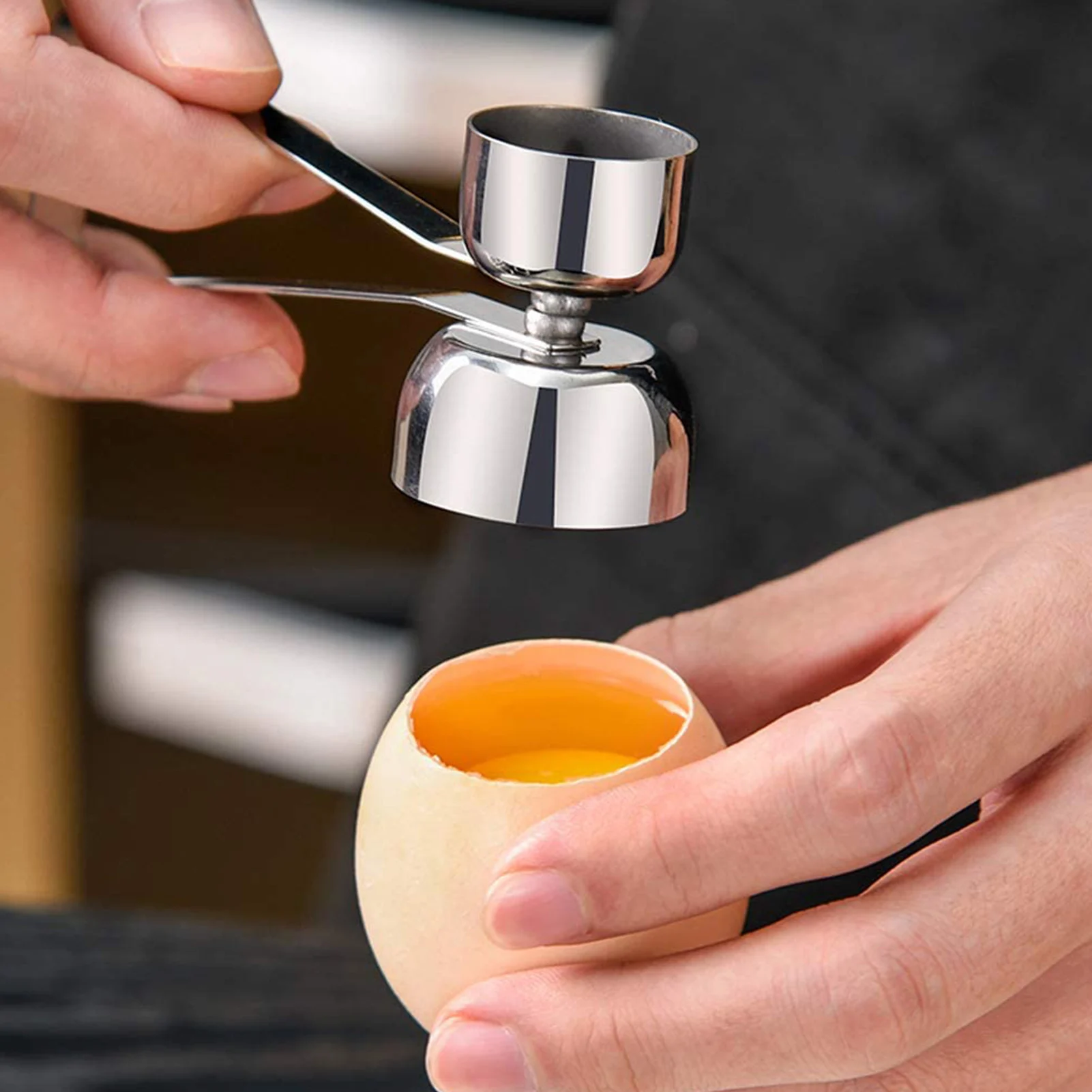 

Stainless Steel Egg Scissor Egg Cracker Topper Shell Cutter Knocker Raw Egg Cracker Separator Egg Opener Egg Opener Kitchen Tool