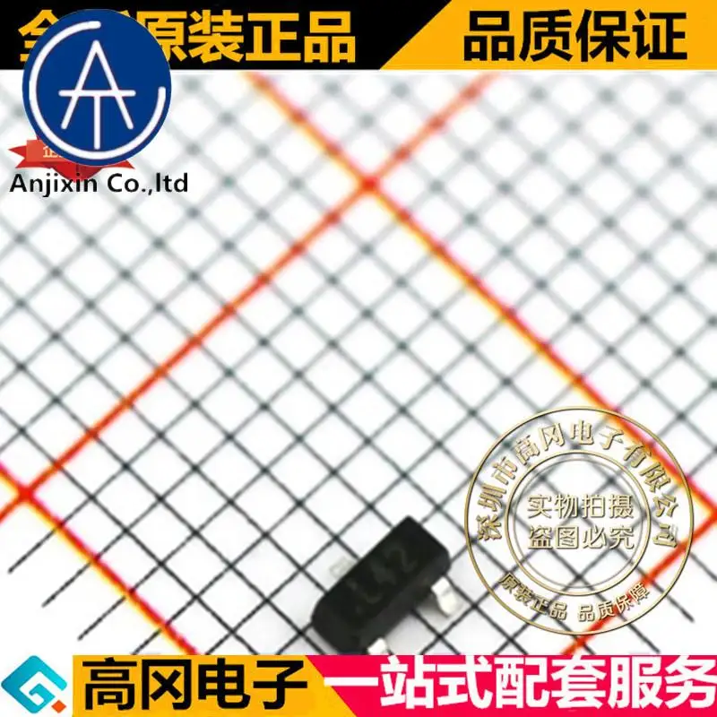 

100pcs 100% orginal new best quality BAT54A SOT23 silkscreen L42 30V 0.2A Schottky diode