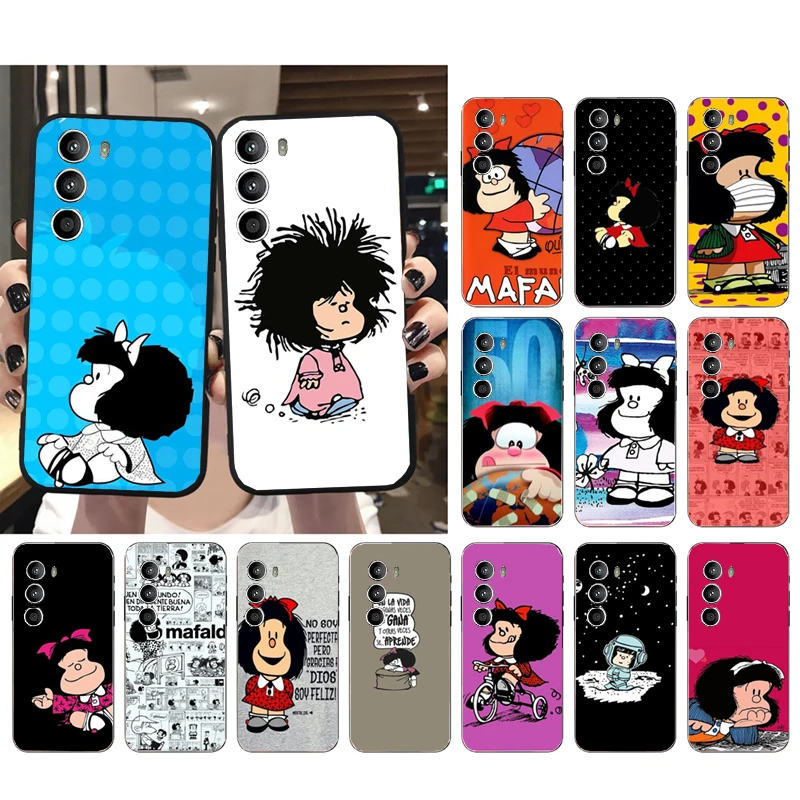 

Mafalda Phone Case for Motorola G72 G13 G32 G53 G51 G71 G31 G41 G22 G60 G52 G200 GStylus G30 G10 G20 G50 G Pure Funda