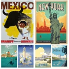 Постер из крафт-бумаги Нью-Йорк для украшения стен дома