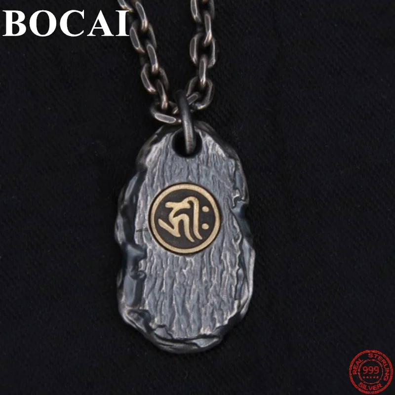 

Подвеска BOCAI S999 из серебра 925 пробы для мужчин и женщин, кулон Будды с изображением двенадцати знаков зодиака, серебряный Амулет-покровитель