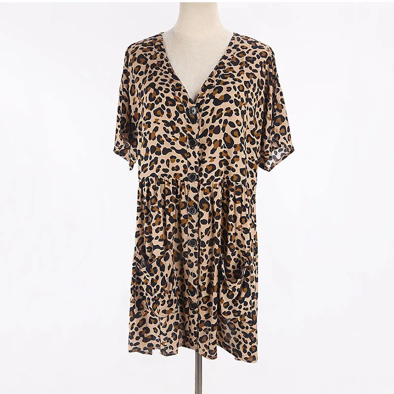 Женское пляжное платье-туника FORERUN хлопковое повседневное мини-платье с