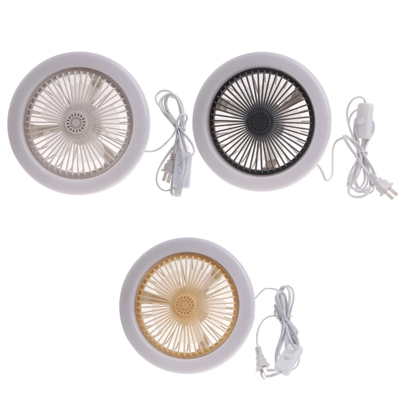 

69HA Ceiling Fan Multifunction Chandelier Fan for Indoor Brightness Speed Adjustment AC85-265V LED Fan with Remote Plug