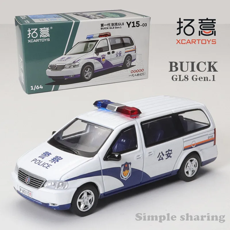 

XCarToys 1/64 BUICK GL8 Gen.1 Police Car Alloy Diecast Model Car Toy Collection Gift