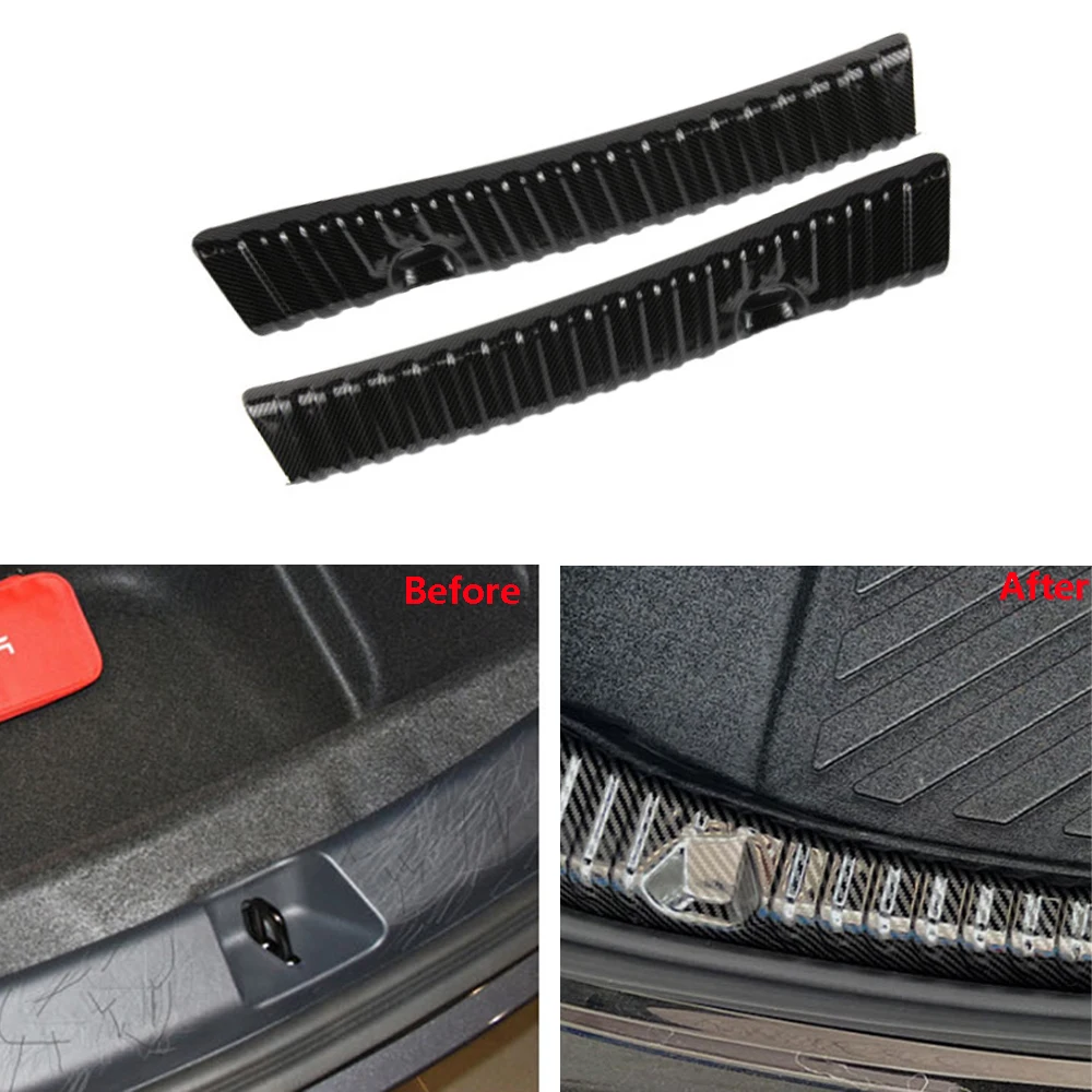 

Car Trunk Sill Guards Trunk Rear Bumper Protector Plate Cover For Tesla Model Y 2021-2023 Stainless Steels Boot Car Guard Trim