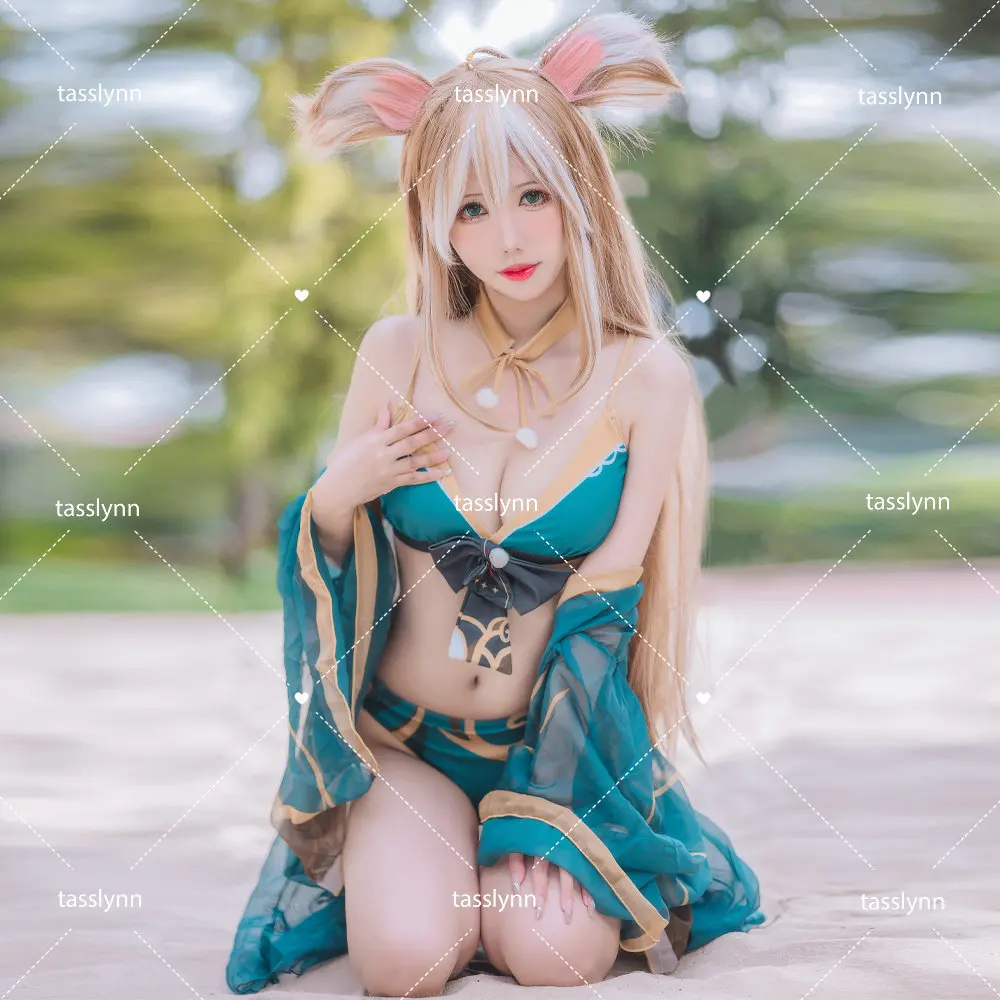 

Женский костюм для косплея Genshin Impact Gorou Miss Hina, летний купальник для косплея