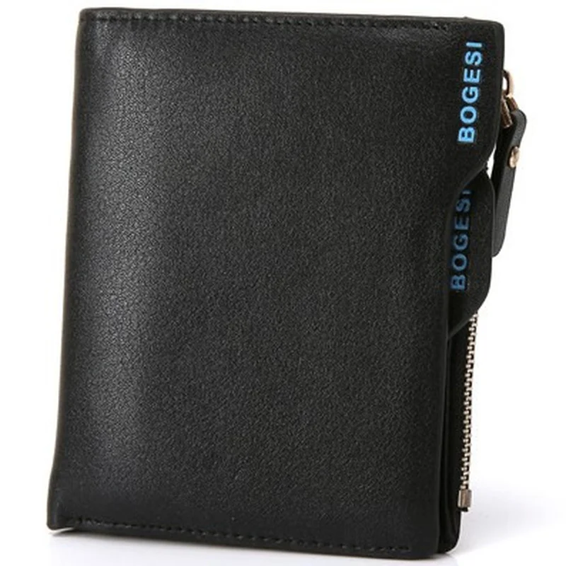 

Brand Men's Leather Wallet With Zipper Man Purse Removable Credit Card Holder Coin Pockets For Male men leather wallet
